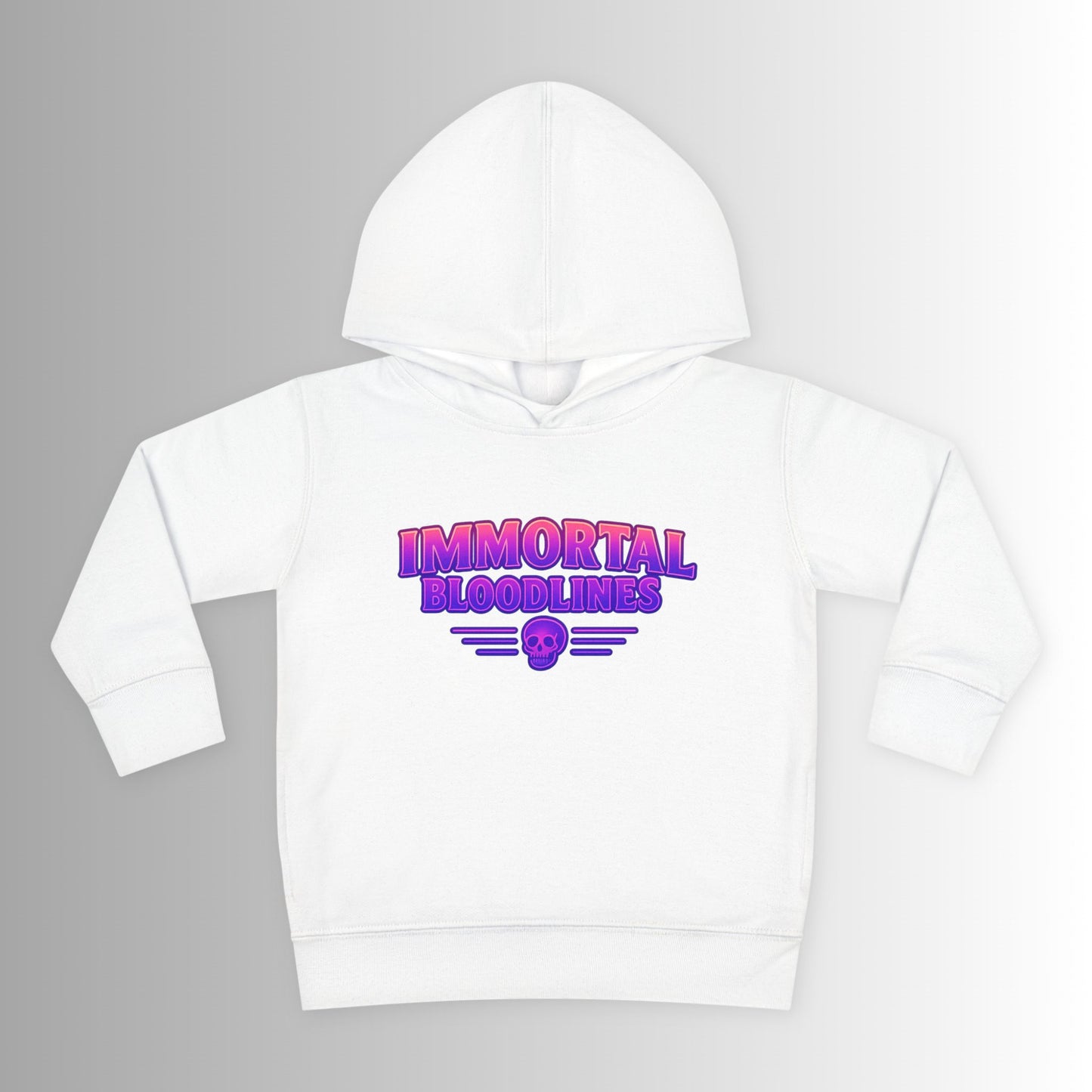 Toddler Hoodie — Neon 'Summer Vibes' Skeleton Pullover