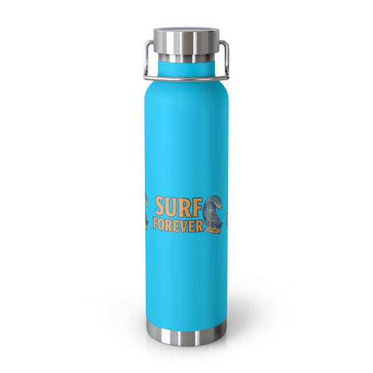 Insulated Water Bottle — Skeleton Surfing 'Surf Forever' 22oz