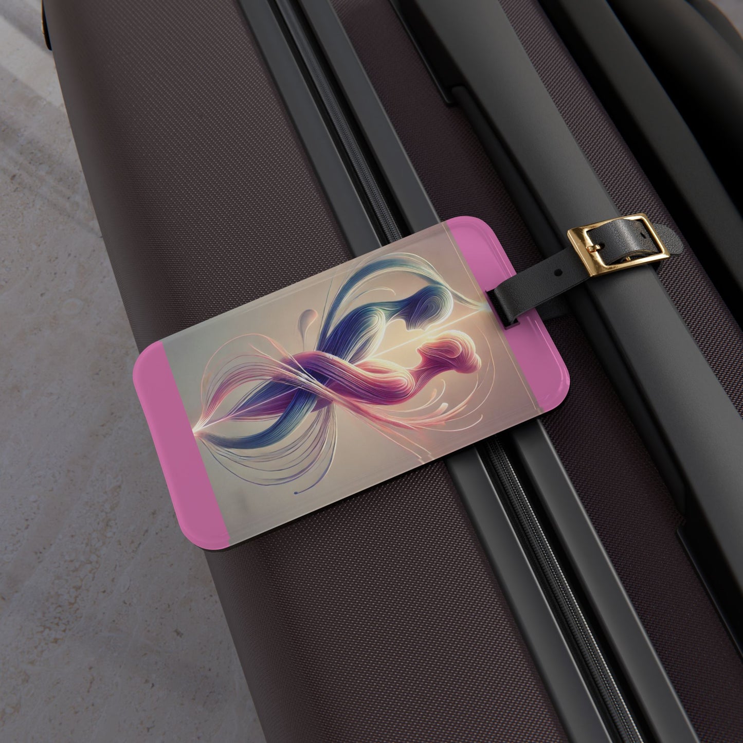 Romantic Infinity Luggage Tag – Pink Couple Heart Design - Bound by Love