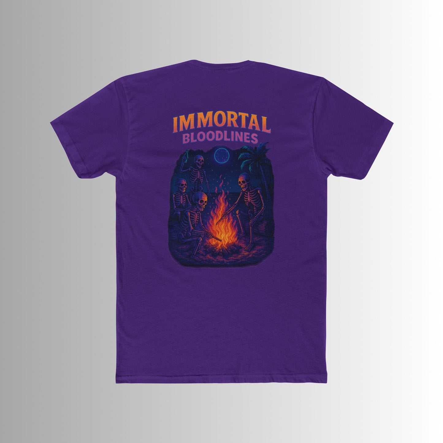 Party All Night Skeleton Bonfire Tee